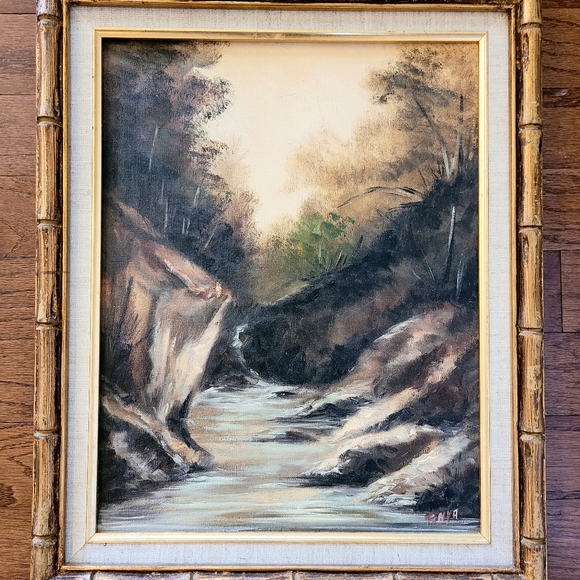 Original nature painting inside frame matt is 17.5 x 13.5 - Picture 2 of 3